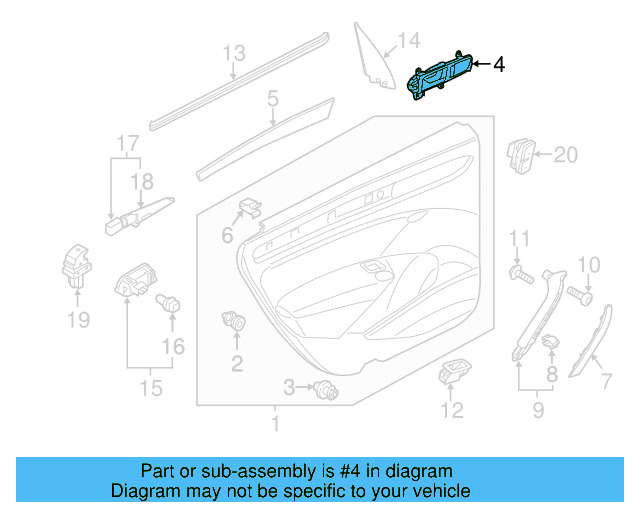 Handle, Inside 561-839-113-CF-UBN