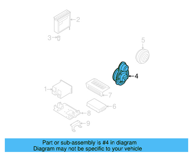 Rear Dr Speaker 3C0-035-453-B - View 26