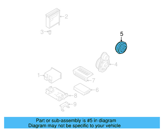 Rear Dr Speaker 3C0-035-453-B - View 24