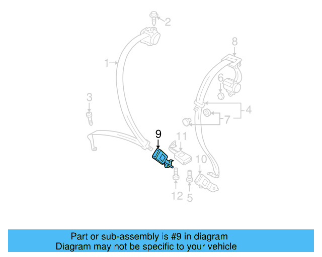Buckle End 5M0-857-754-E-QVZ - View 3