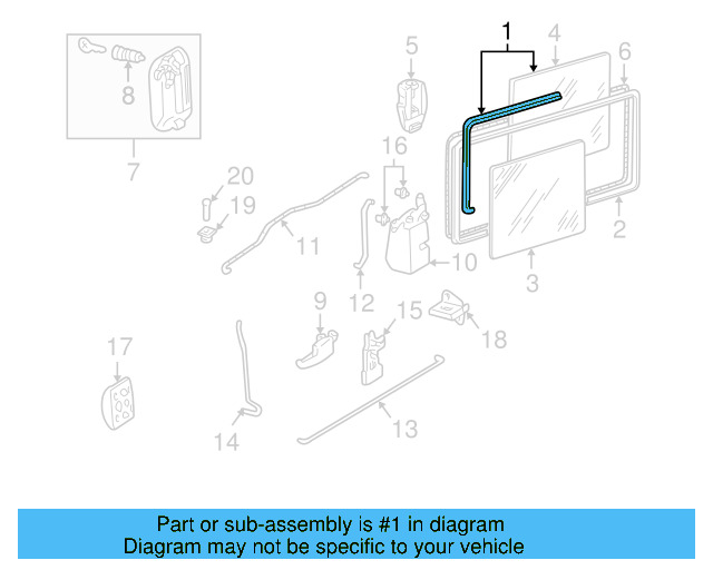 Door Glass 703-845-202