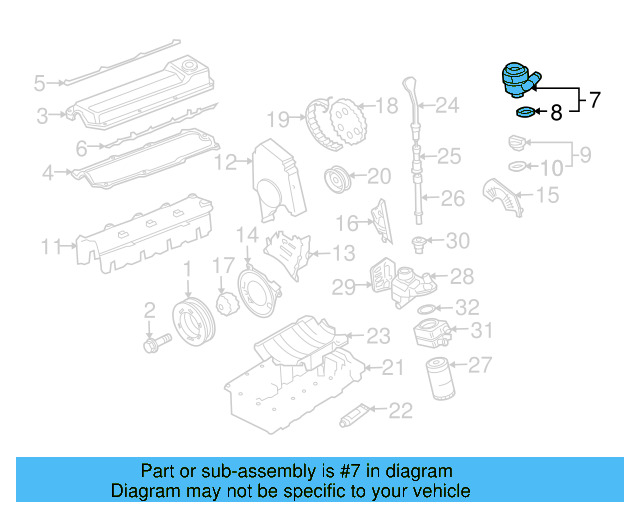 Engine Crankcase Vent Valve 06A-103-465 - View 13