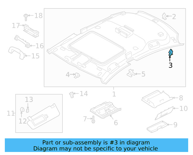 Windshield Pillar Trim Clip 8Z0-867-276