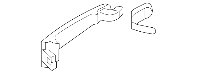 Handle, Outside (Unpainted) 3b0837207ggru - View 22