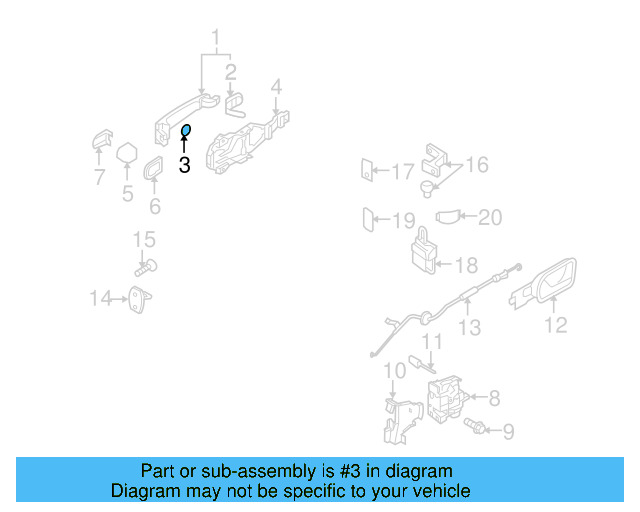 Handle, Outside Packing 1K5-837-209-9B9