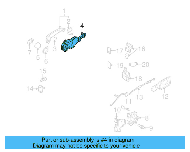 Exterior Door Handle Base 1Q0-837-885-B - View 11