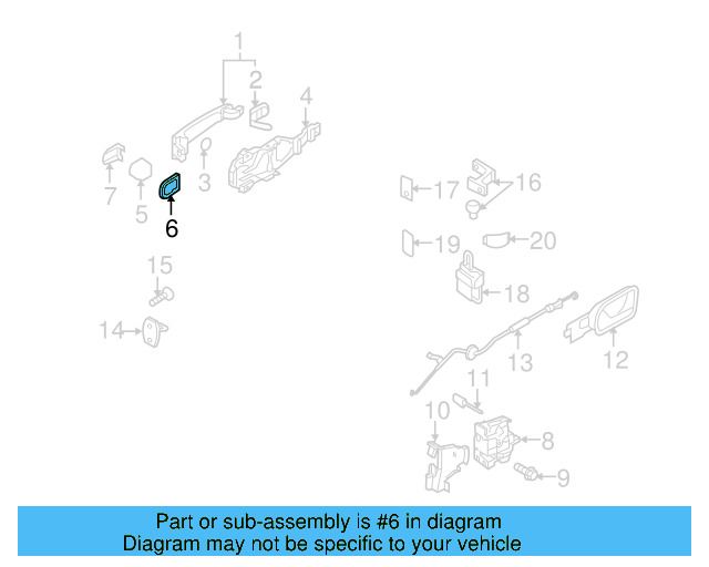 Button Gasket 1K0-837-211-9B9 - View 5