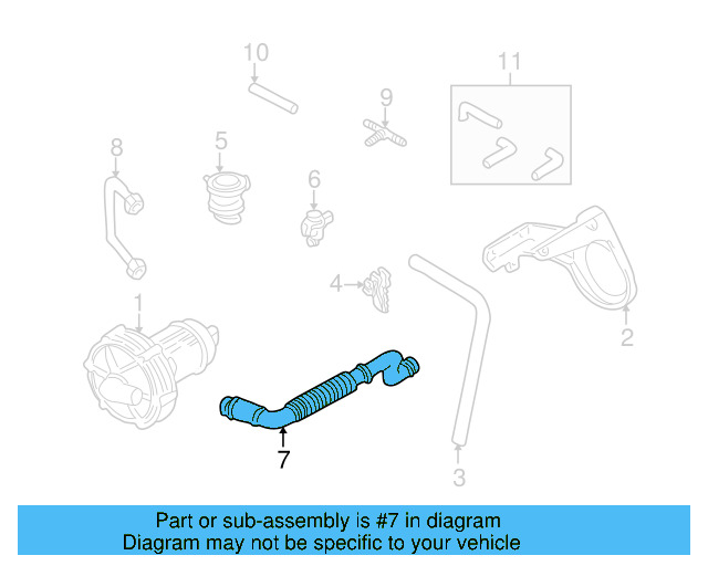 Intake Pipe 1H0-131-128-A - View 3