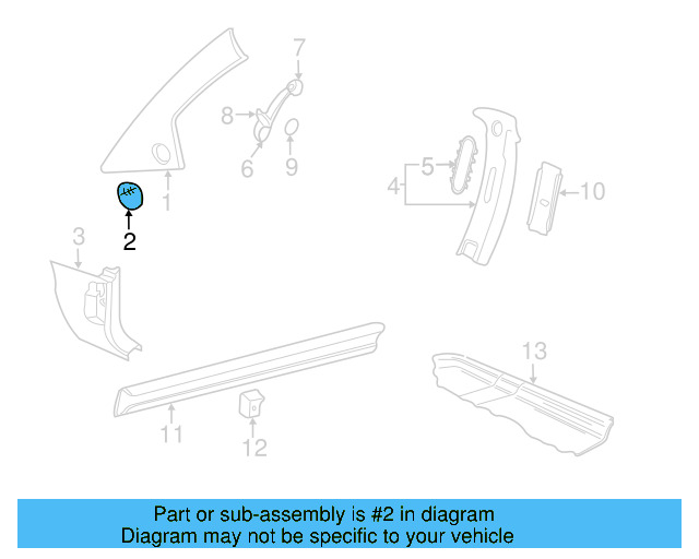 Speaker Grille 1Y0-868-149-B-3PT