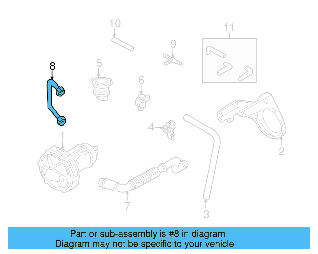 Intake Pipe 1H0-131-128-A - View 2