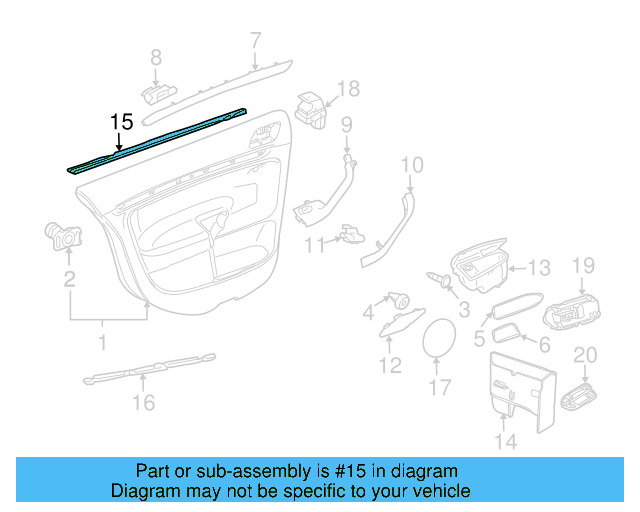 Door Panel Handle Cover 1K0-868-040-B-3Z7 - View 15