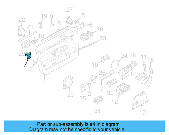 Door Trim Panel Retainer 6Q0-868-297 - View 28