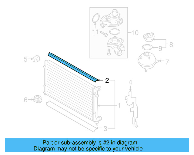 Radiator Upper Seal 1K0-121-345-C - View 25