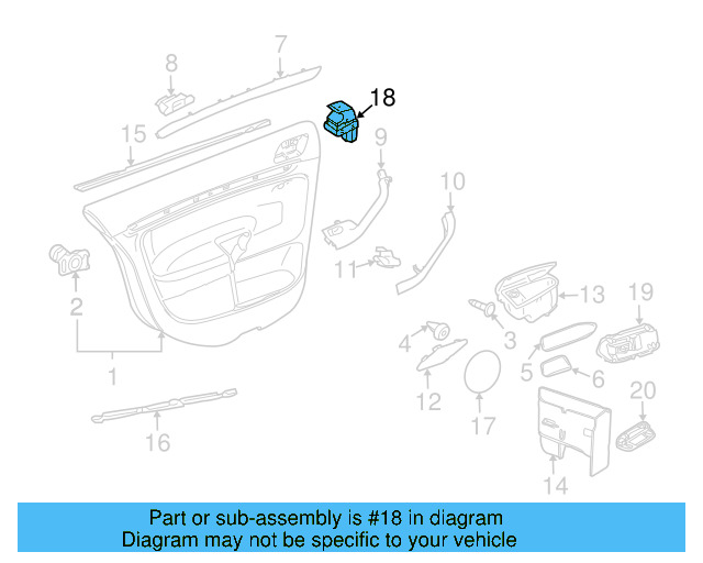 Window Switch 7L6-959-855-B-REH - View 54