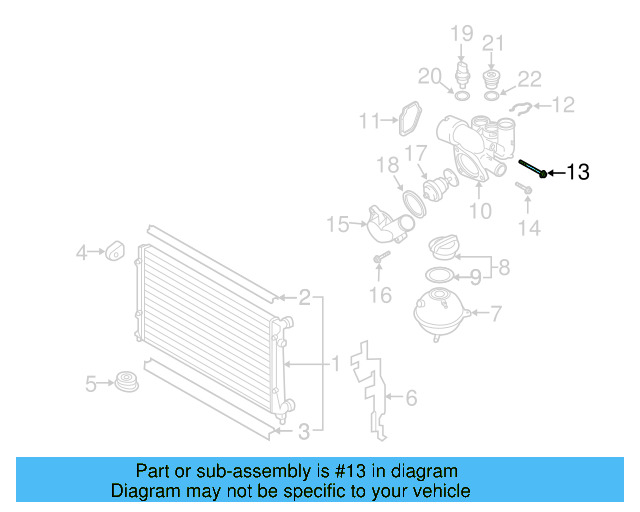 Thermostat Housing Bolt N-104-583-02 - View 6