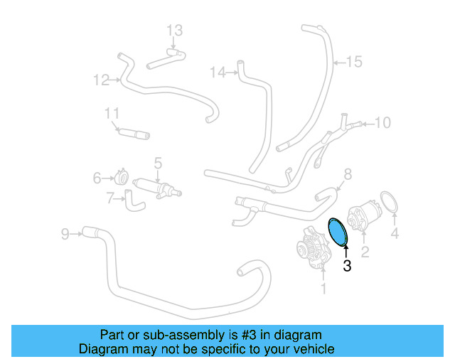 Engine Water Pump Gasket 035-121-043 - View 3