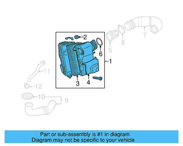 Air Cleaner Assembly 7L6-129-607-BA - View 3