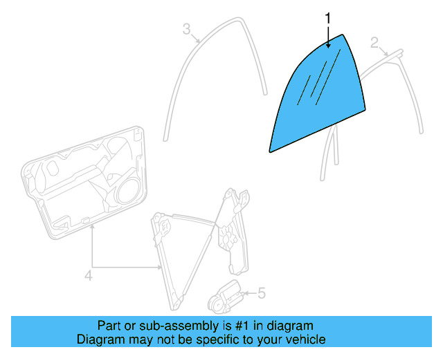 Door Glass 3B4-845-201 - View 4