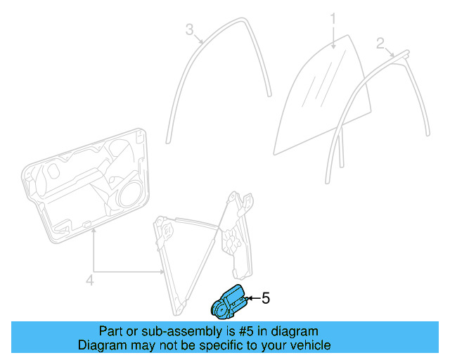 Window Motor 1J0959802E - View 3