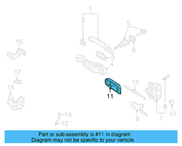 Handle, Inside 3B1-837-113-L-B41 - View 15