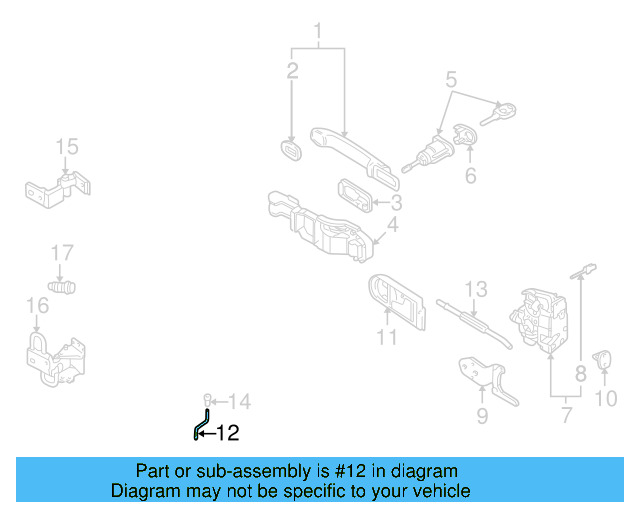 Lock Rod 3B0-837-183-B - View 4