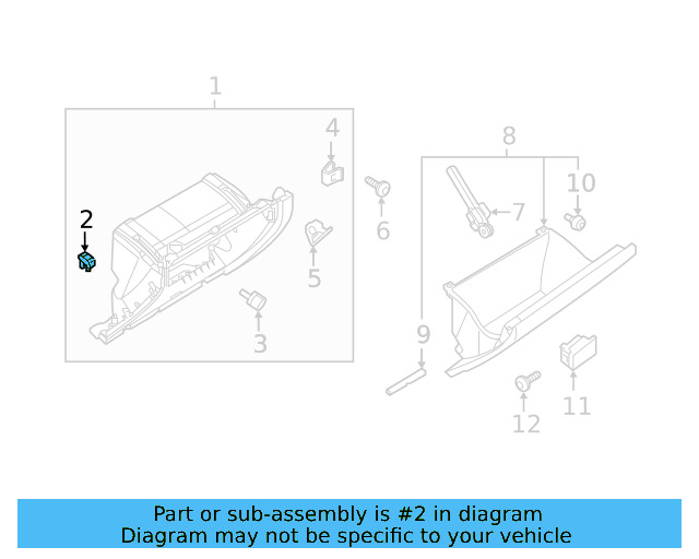 Glove Box Frame Clamp 5G0-857-575-A - View 4