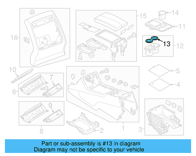 Storage Compartment 7P1-863-071-H-9B9 - View 9