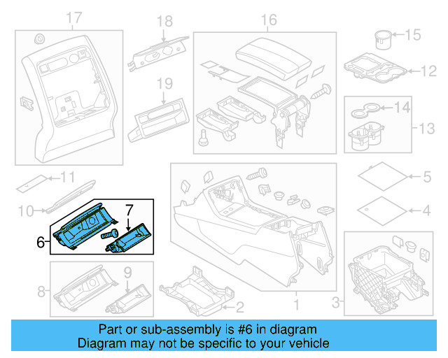 Ash Tray Assembly 4G8-857-406-H67 - View 8