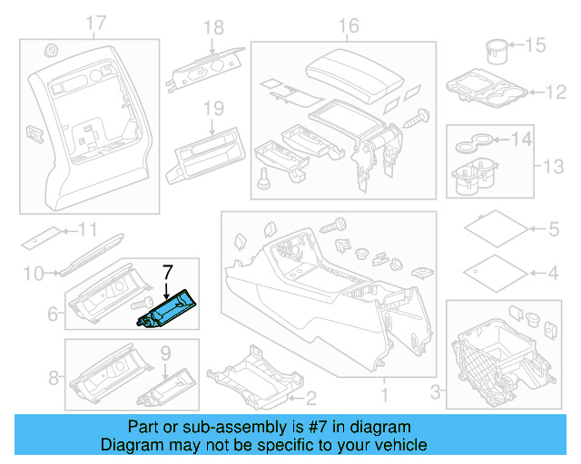 Ashtray Insert 7P6-857-311-B