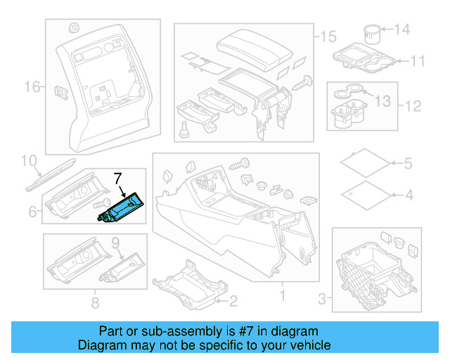 Ashtray Insert 7P6-857-311-B - View 4