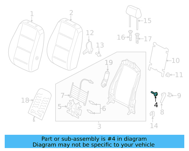 Seat Back Frame Lock Bolt WHT-002-796-B - View 47