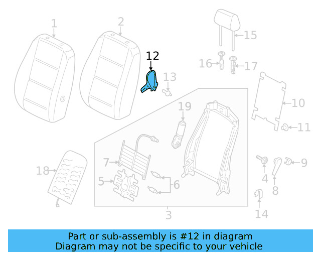 Seat Frame Trim Panel 5C6-881-479-D-82V - View 10