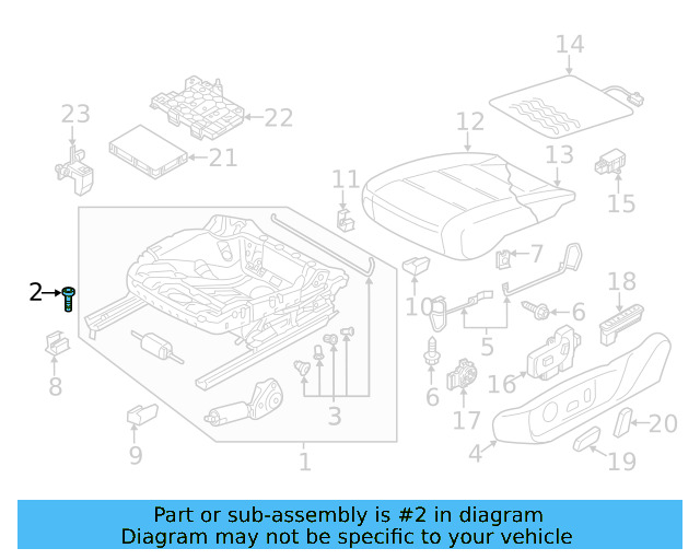 Seat Frame Screw N-909-650-02 - View 14