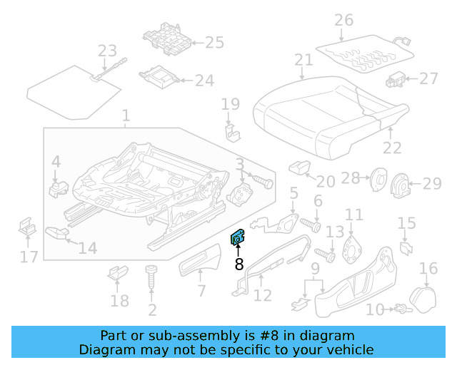 Adjust Handle Retainer Clip 1K0-881-449 - View 48