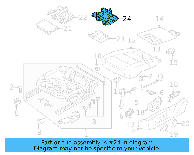 Air Bag Control Module Bracket 5N0-959-730