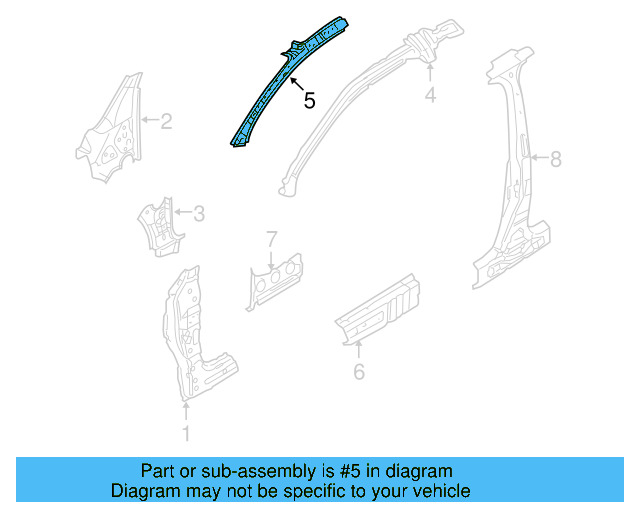 Inner Windshield Pillar 1K6-810-412-B - View 3