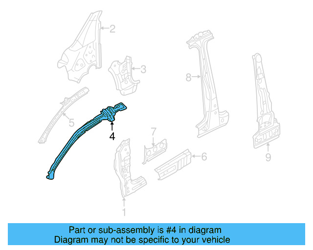 Windshield Pillar Reinforced 1K3-809-437-B