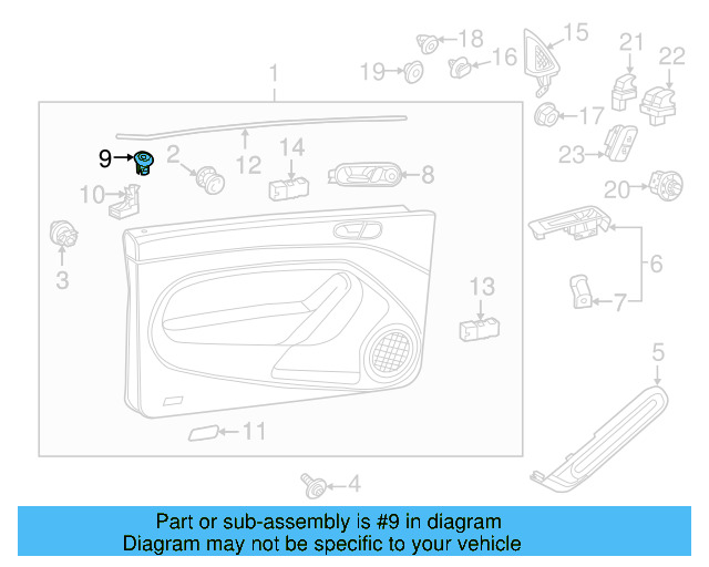 Escutcheon 5C5-919-242-9B9 - View 6