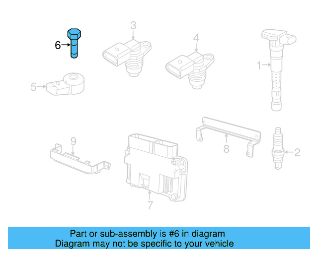 Knock Sensor Bolt N-010-244-26 - View 3