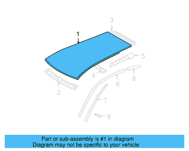 Roof Panel 1J5-817-111-D - View 8