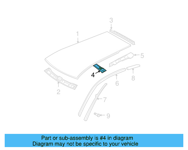 Roof Bow 1J0-817-117-A - View 5
