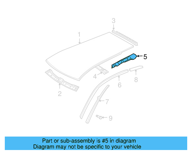 Roof Reinforced 1J9-809-429-C - View 3