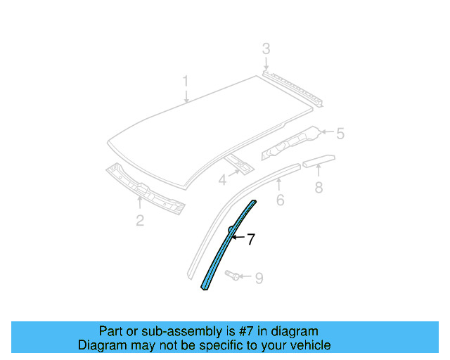 Drip Rail Cover 1J9-853-710-C - View 6