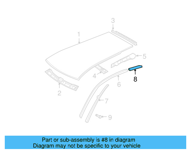 Drip Rail Cover 1J9-853-710-C - View 4