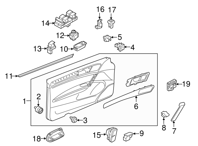 Door Trim Panel Retainer Clip 5G0-868-563 - View 43