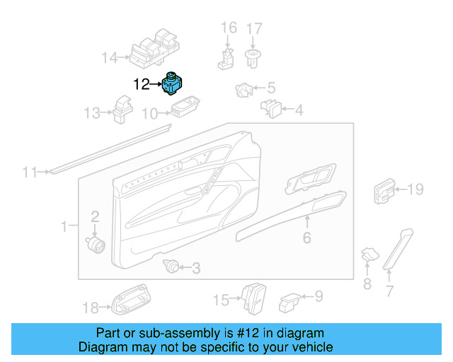 Mirror Switch 5G0-959-565-AC-ICX