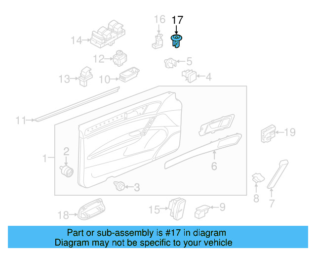 Door Interior Reflector 1K0-947-419-A - View 45
