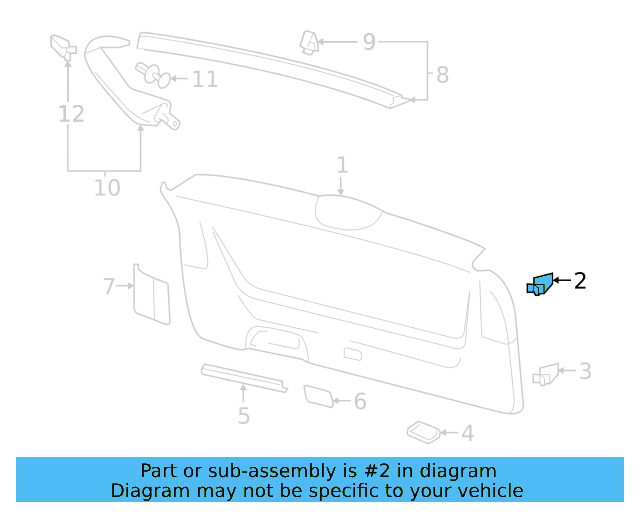 Lower Center Pillar Trim Clip 4A0-867-276-B - View 232
