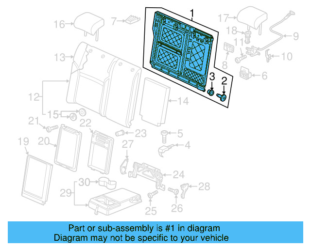 Seat Back Frame 5C6-885-504-H - View 3