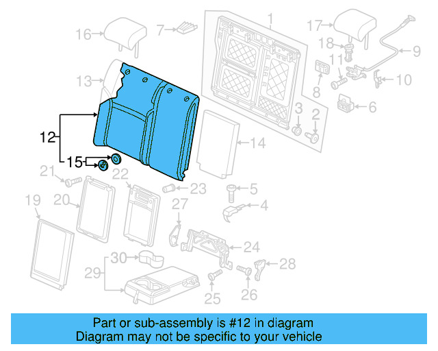 Seat Back Cover 561-881-805-AR-LJZ